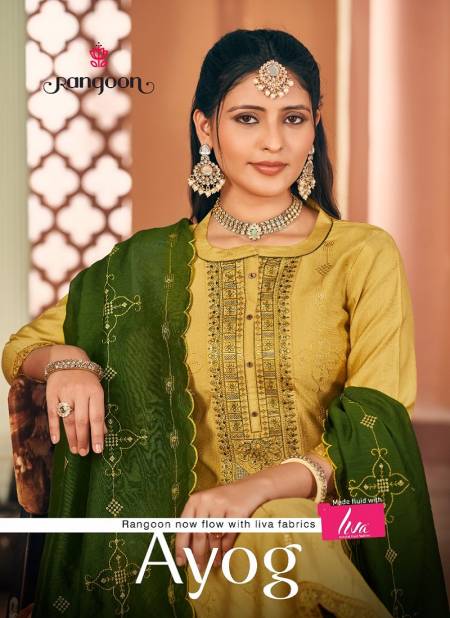 Ayog By Rangoon Embroidery Viscose Readymade Suits Wholesale Market In Surat Catalog